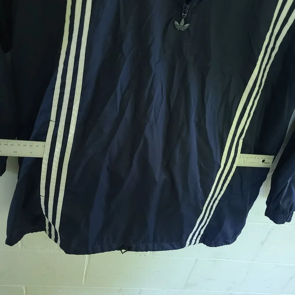 90s~00'S Adidas Half Zip Nylon blue Pullover Men's Size XL Vintage eaa504395 EUC